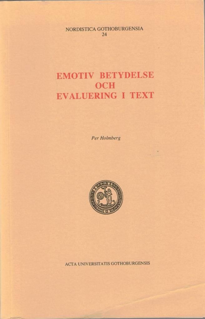 Emotiv betydelse och evaluering i text
