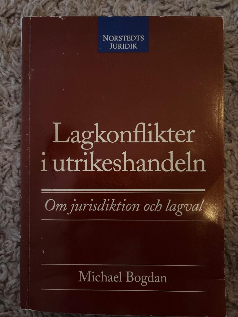 Lagkonflikter i utrikeshandeln  : Om jurisdiktion och lagval
