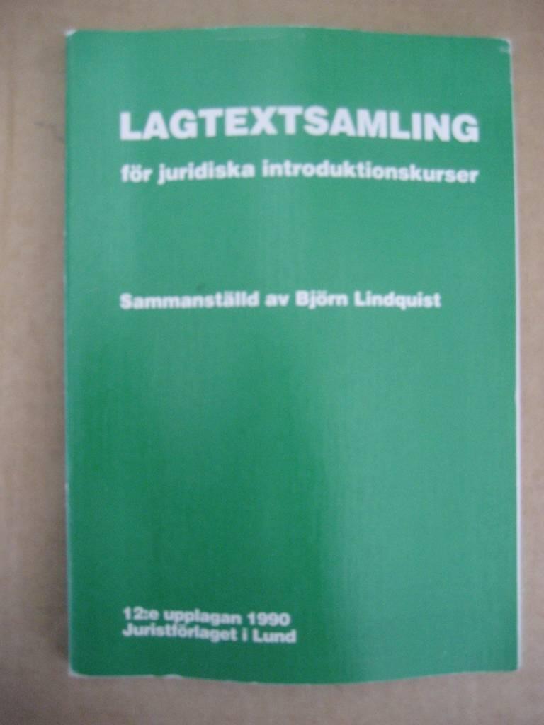 Lagtextsamling f&ouml;r juridiska introduktionskurser