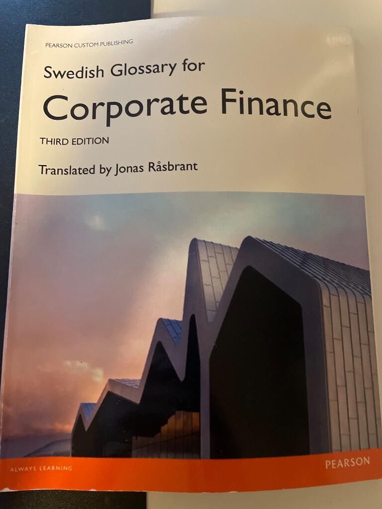 Swedish glossary for Corporate finance
