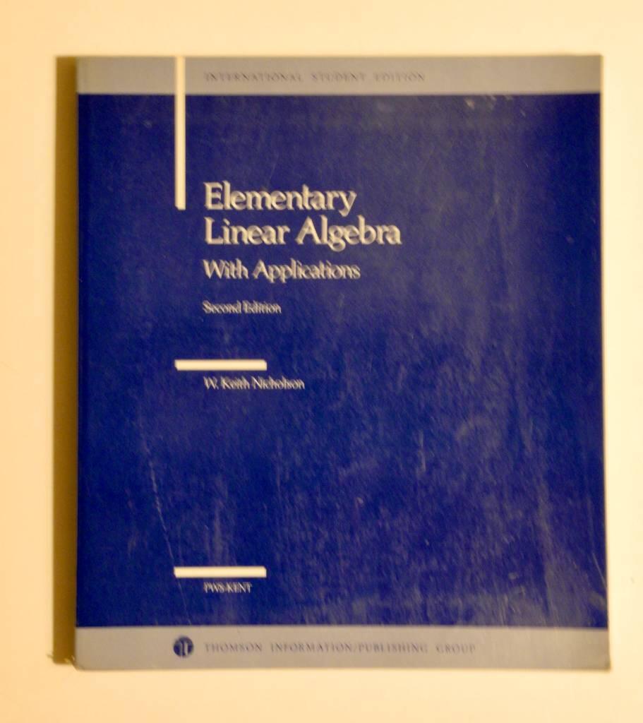 Elementary linear algebra, with applications