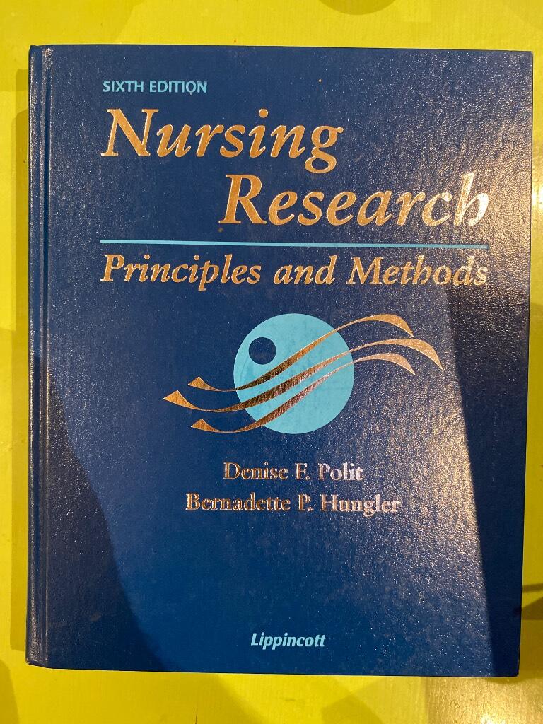 Nursing research - principles and methods