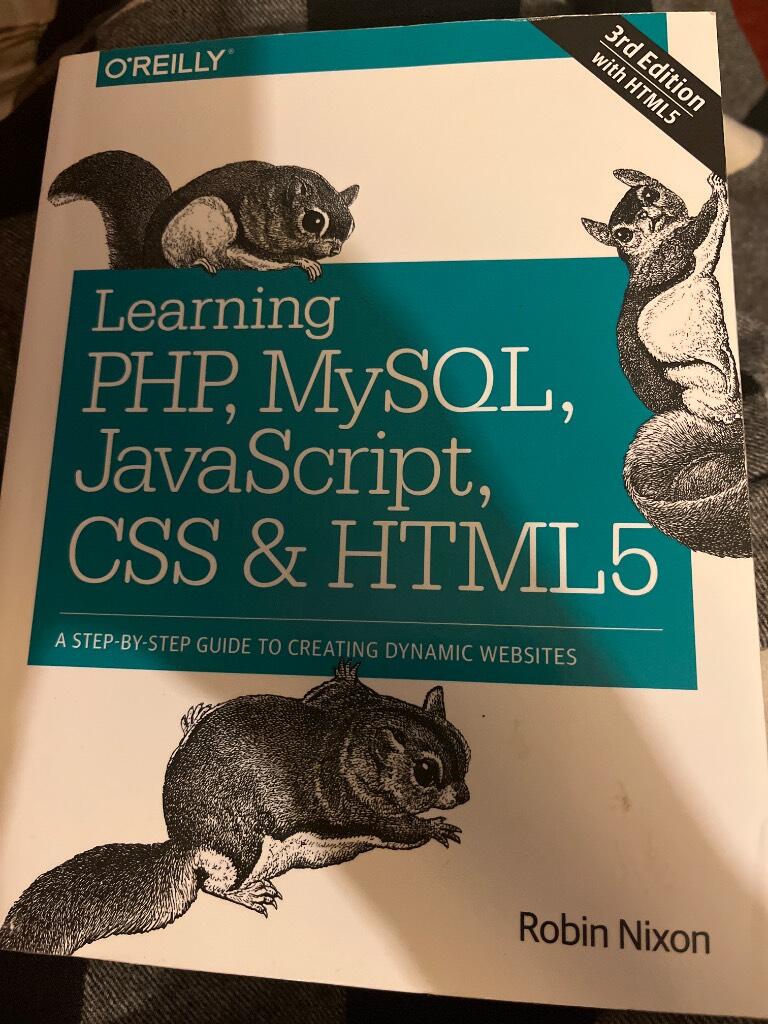Learning PHP, MySQL, JavaScript, CSS & HTML5