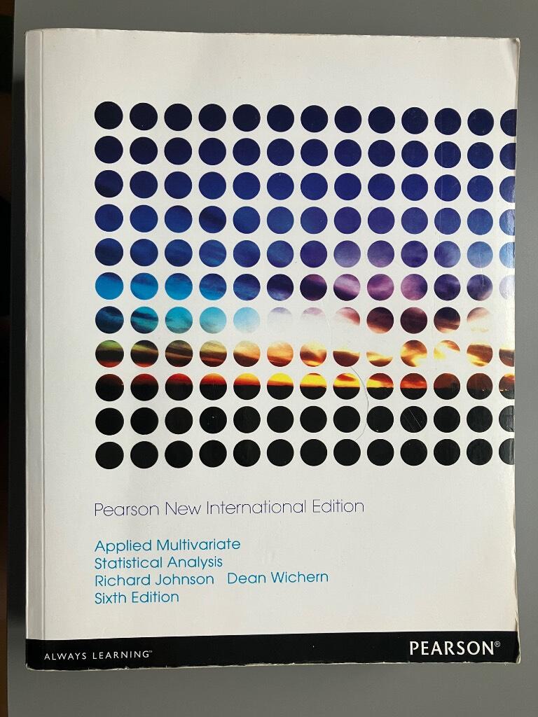 Applied multivariate statistical analysis