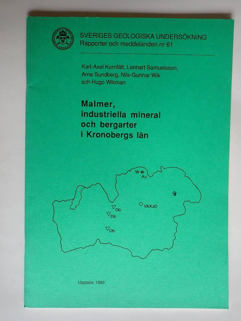 Malmer, industriella mineral och bergarter i Kronobergs län