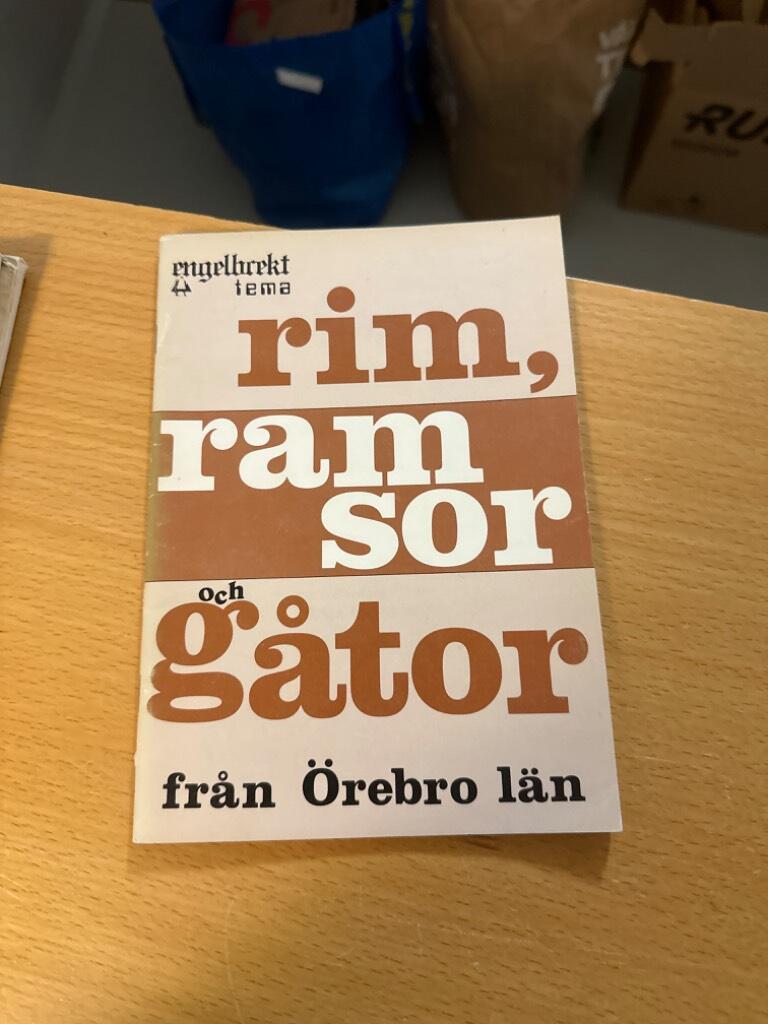 Rim, ramsor och gåtor från Örebro län
