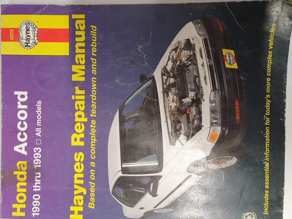 Honda Accord (90-93) automotive repair manual