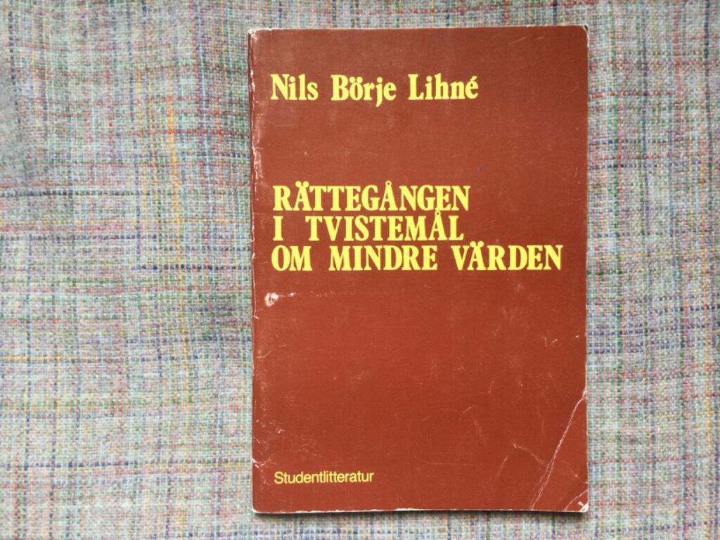 R&auml;tteg&aring;ngen i tvistem&aring;l om mindre v&auml;rden