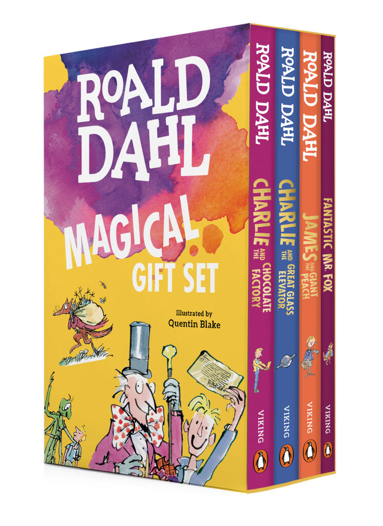 Roald Dahl Magical Gift Boxed Set (4 Books) - Charlie and the Chocolate Factory, James and the Giant Peach, Fantastic Mr. Fox,Charlie and the Great Glass Elevator