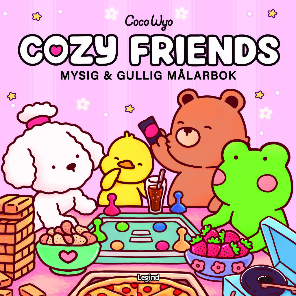 Cozy Friends - Mysig och gullig Cozy Coloring m&aring;larbok fr&aring;n Coco Wyo