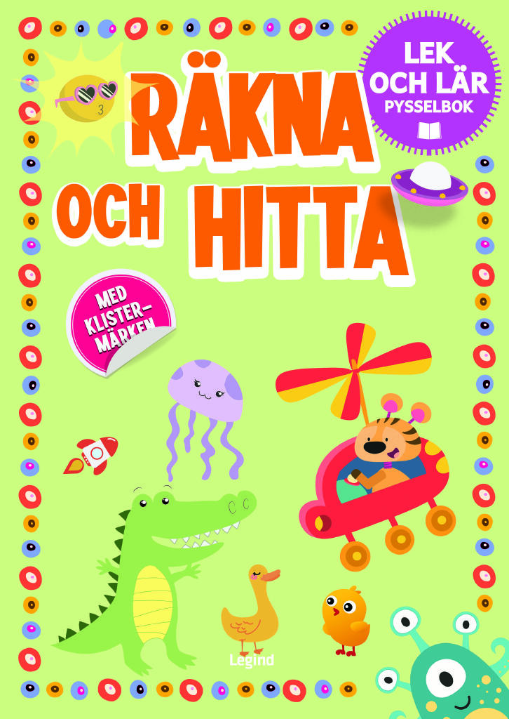 R&auml;kna och hitta : pysselbok med klisterm&auml;rken