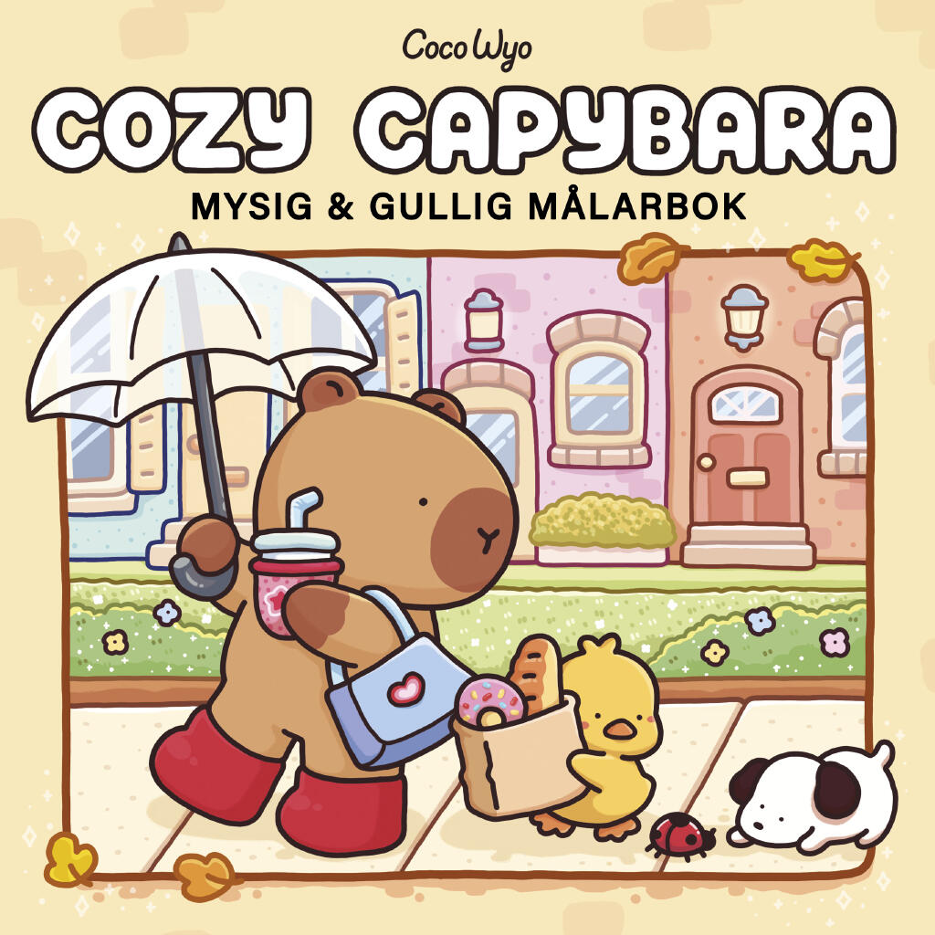 Cozy Capybara : Mysig och gullig Cozy Coloring m&aring;larbok fr&aring;n Coco Wyo