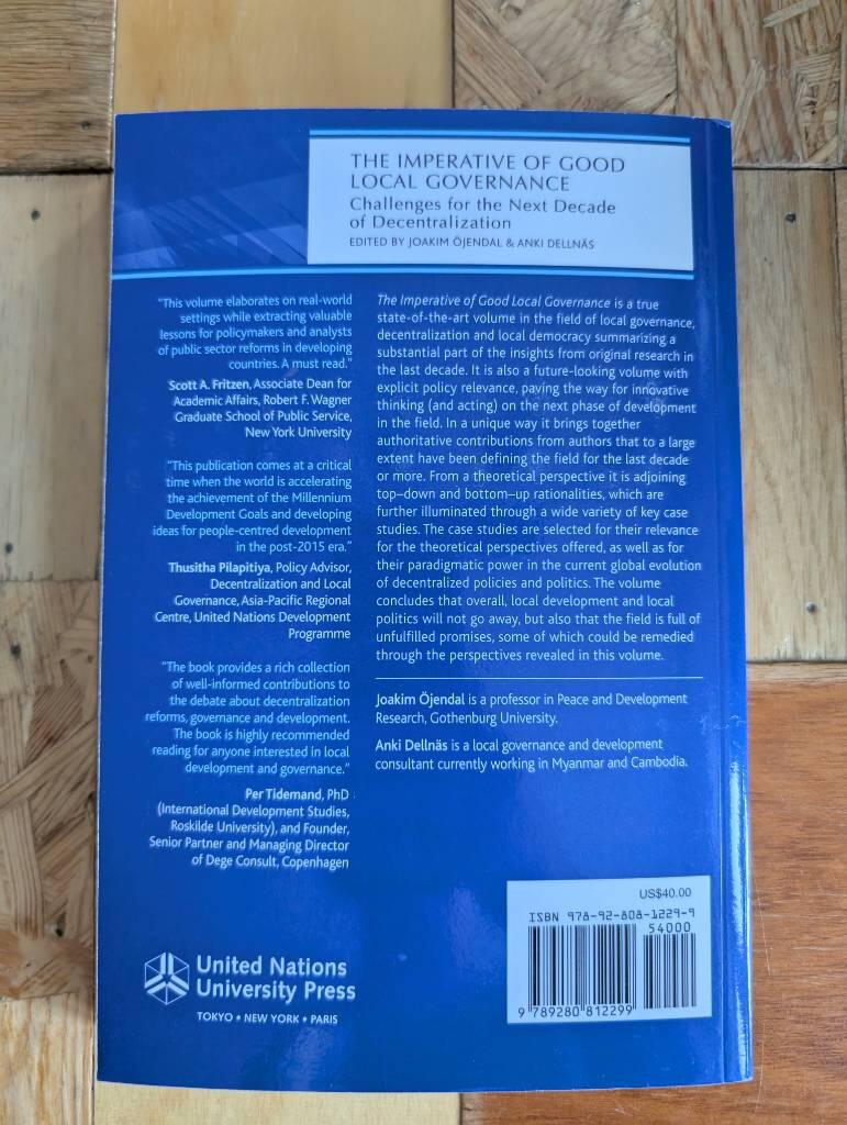 The imperative of good local governance - challenges for the next decade of decentralization