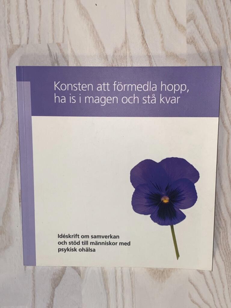 Konsten att f&ouml;rmedla hopp, ha is i magen och st&aring; kvar : id&eacute;skrift om samverkan och st&ouml;d till m&auml;nniskor med psykisk oh&auml;lsa
