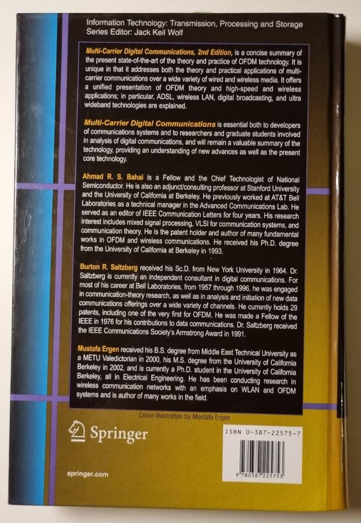 Multi-carrier digital communications - theory and applications of OFDM