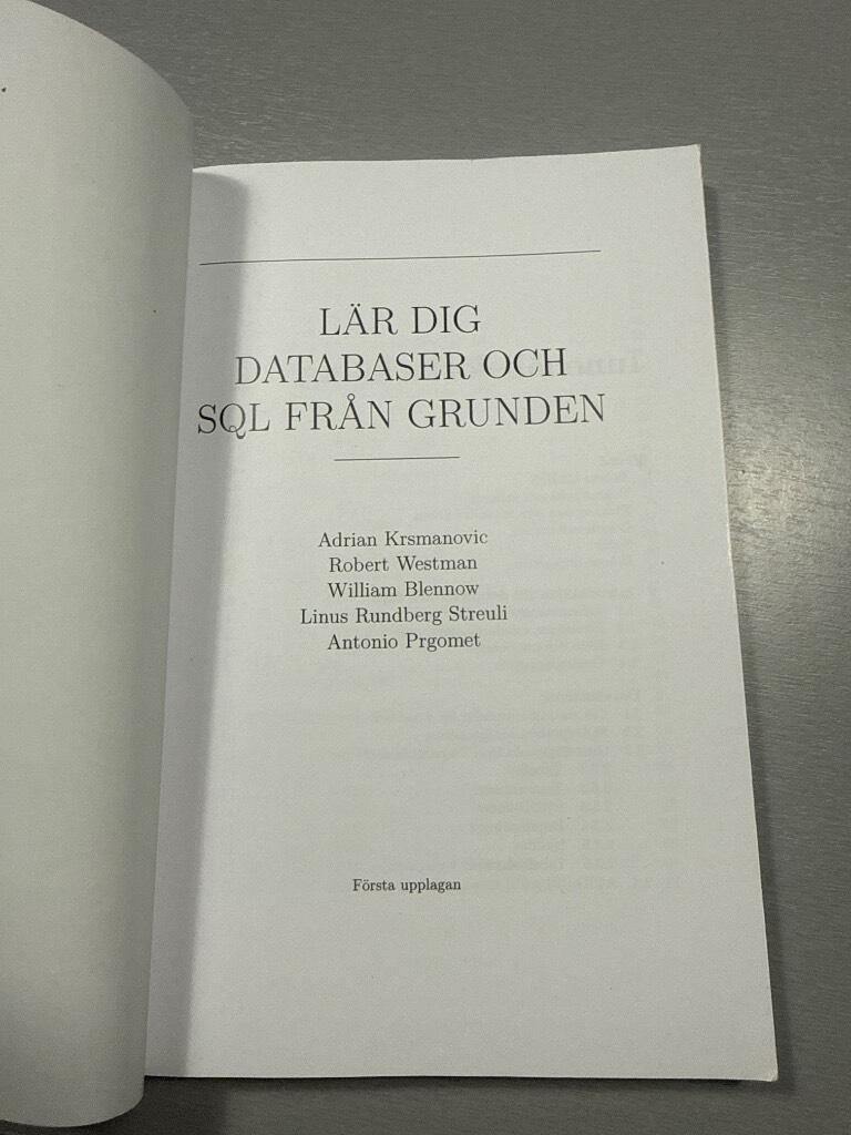 L&auml;r dig databaser och SQL fr&aring;n grunden