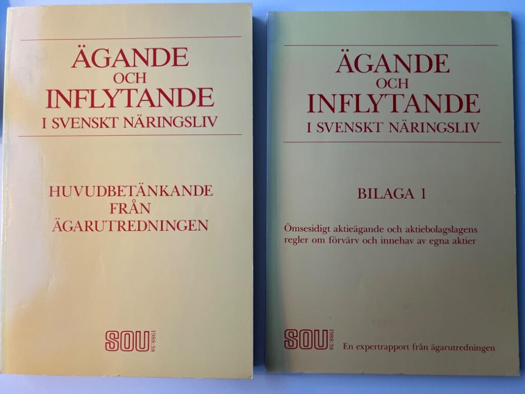 &Auml;gande och inflytande i svenskt n&auml;ringsliv : huvudbet&auml;nkande