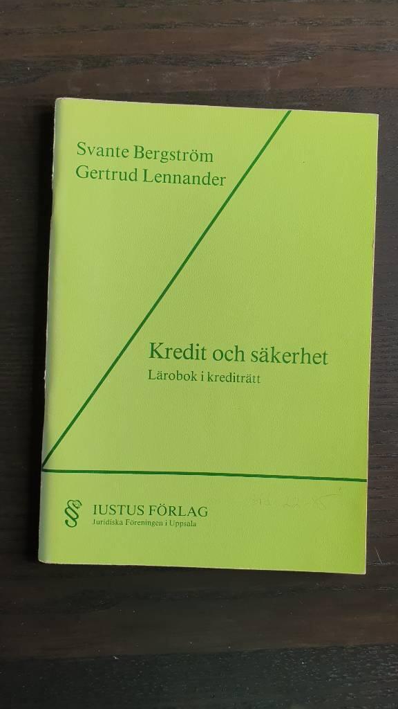 Kredit och säkerhet : lärobok i krediträtt