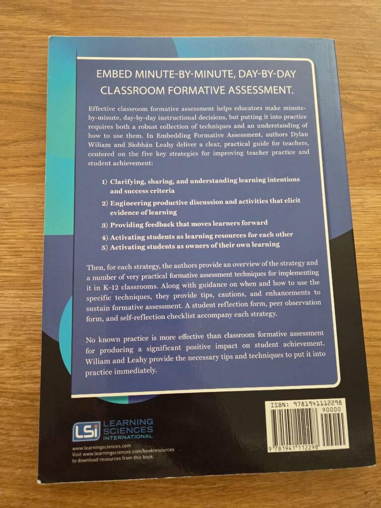 Embedding formative assessment