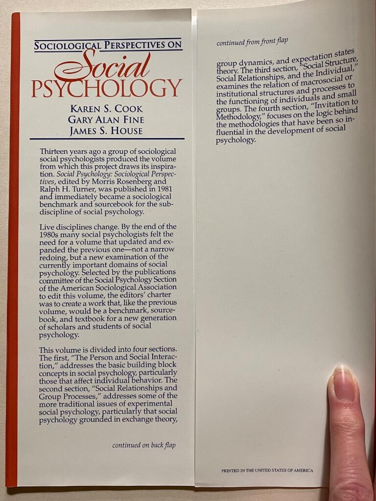 Sociological perspectives on social psychology