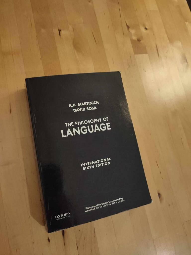 The philosophy of language