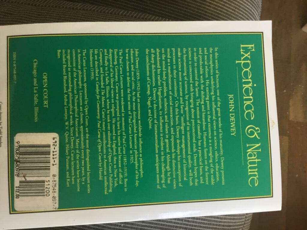 Experience and nature