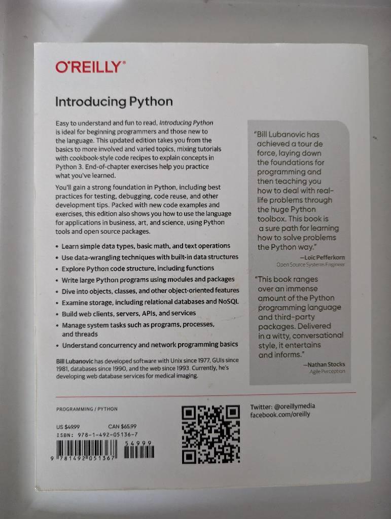 Introducing Python - modern computing in simple packages