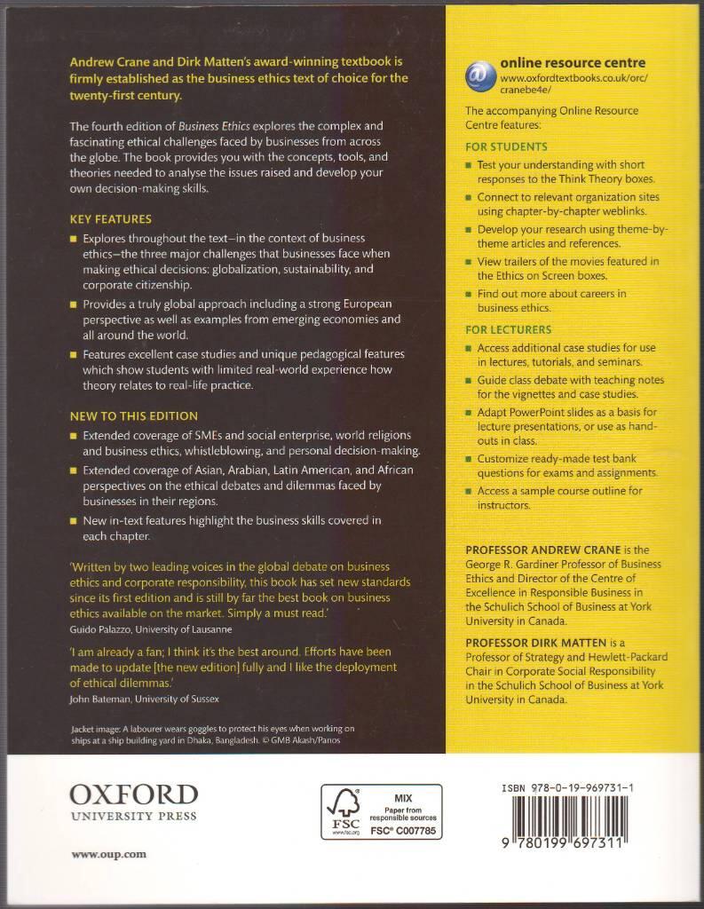 Business ethics - managing corporate citizenship and sustainability in the age of globalization