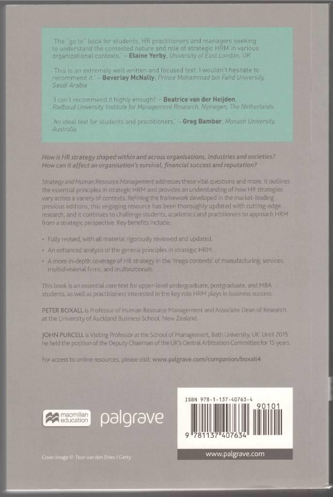 Strategy and human resource management
