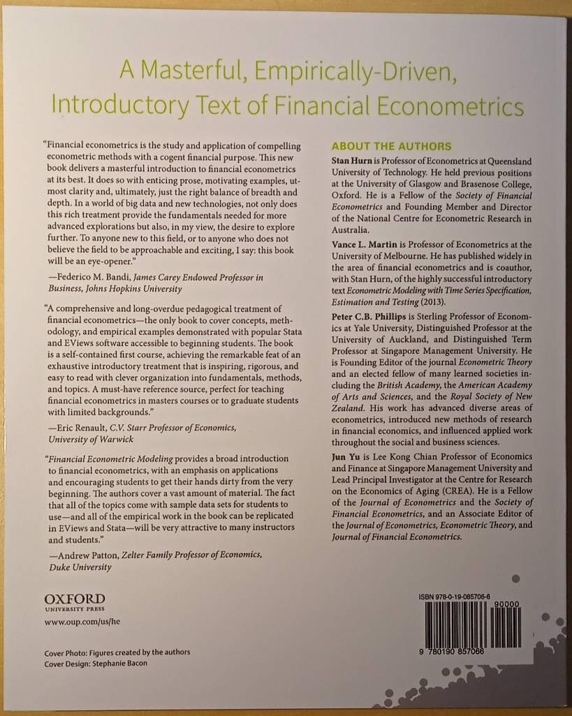 Financial econometric modeling