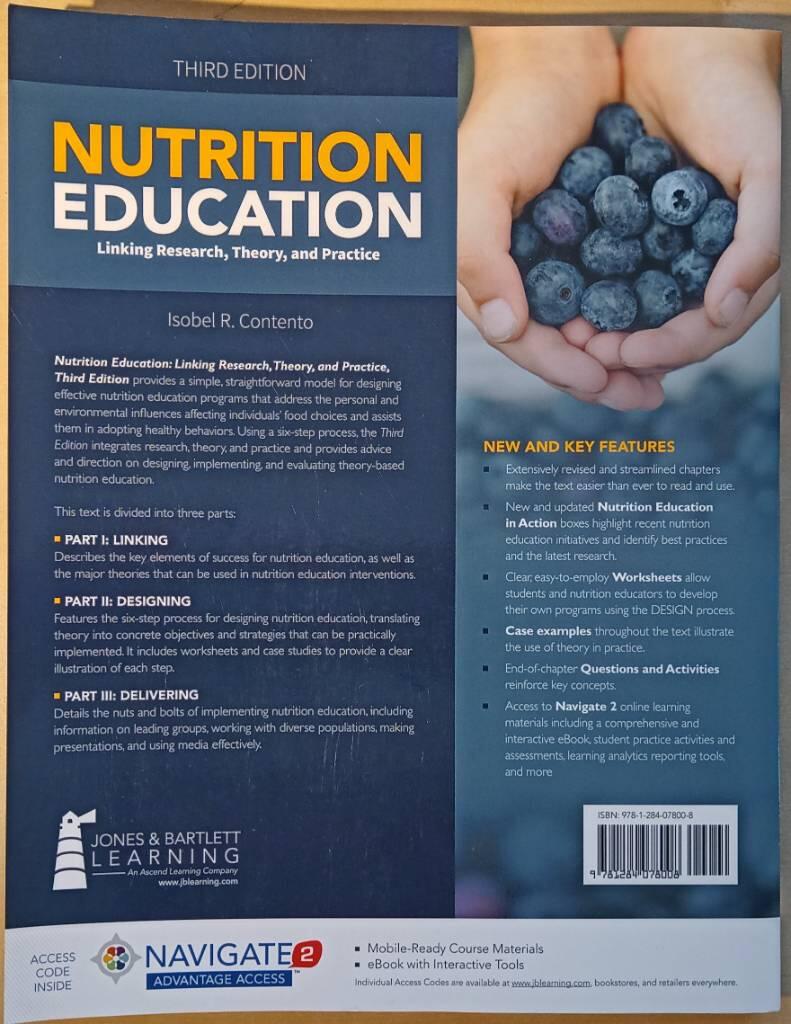 Nutrition education - linking research, theory, and practice