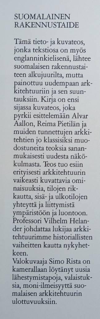 Suomalainen rakennustaide - Modern architecture in Finland