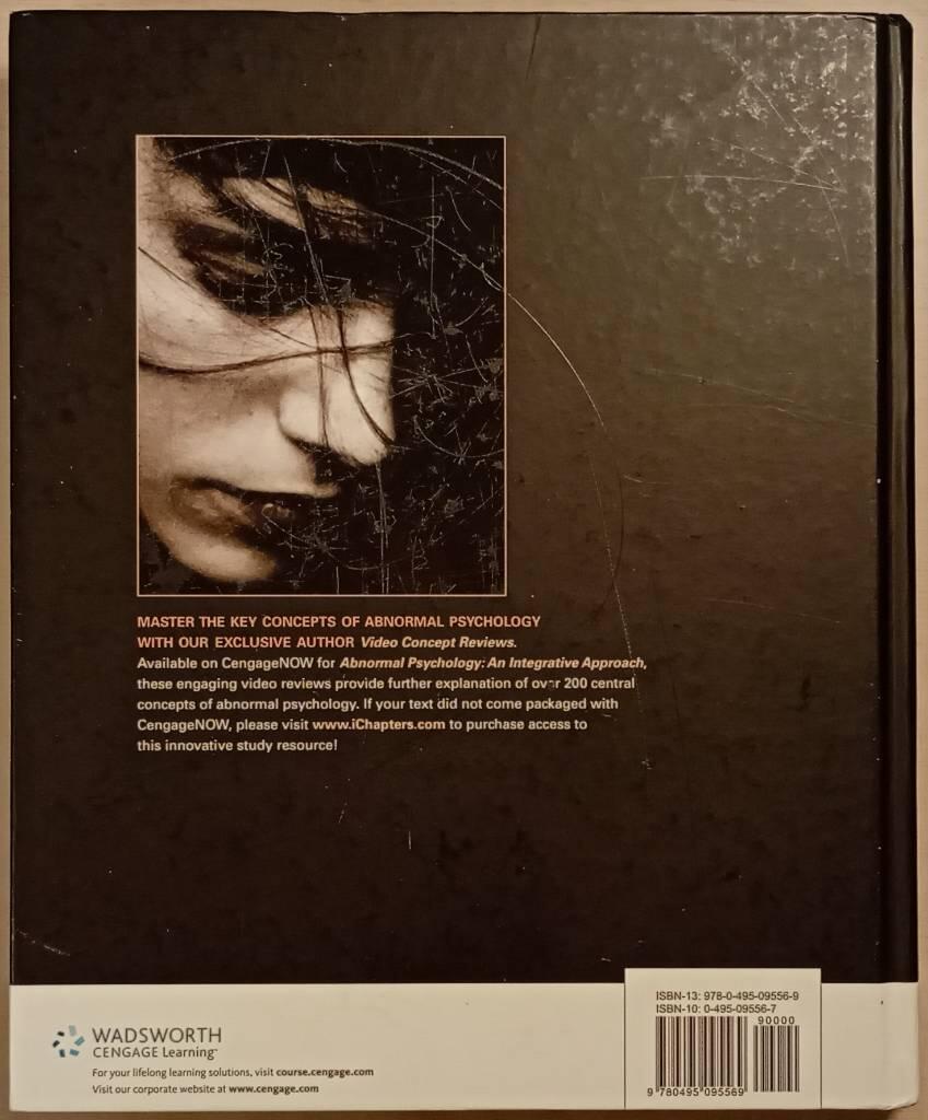 Abnormal psychology - an integrative approach