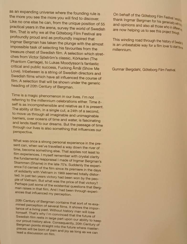 20th century of Bergman