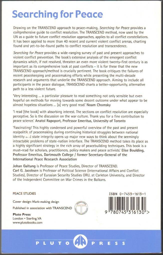 Searching for peace : the road to transcend