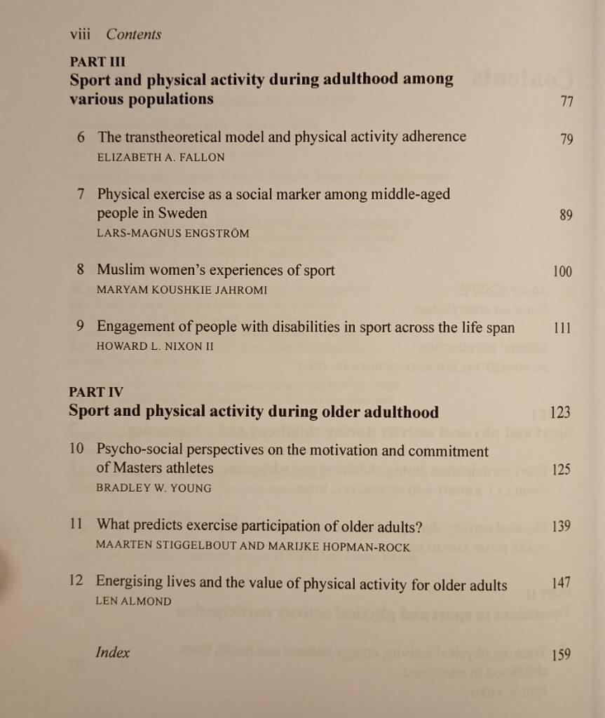 Lifelong engagement in sport and physical activity : participation and performance across the lifespan