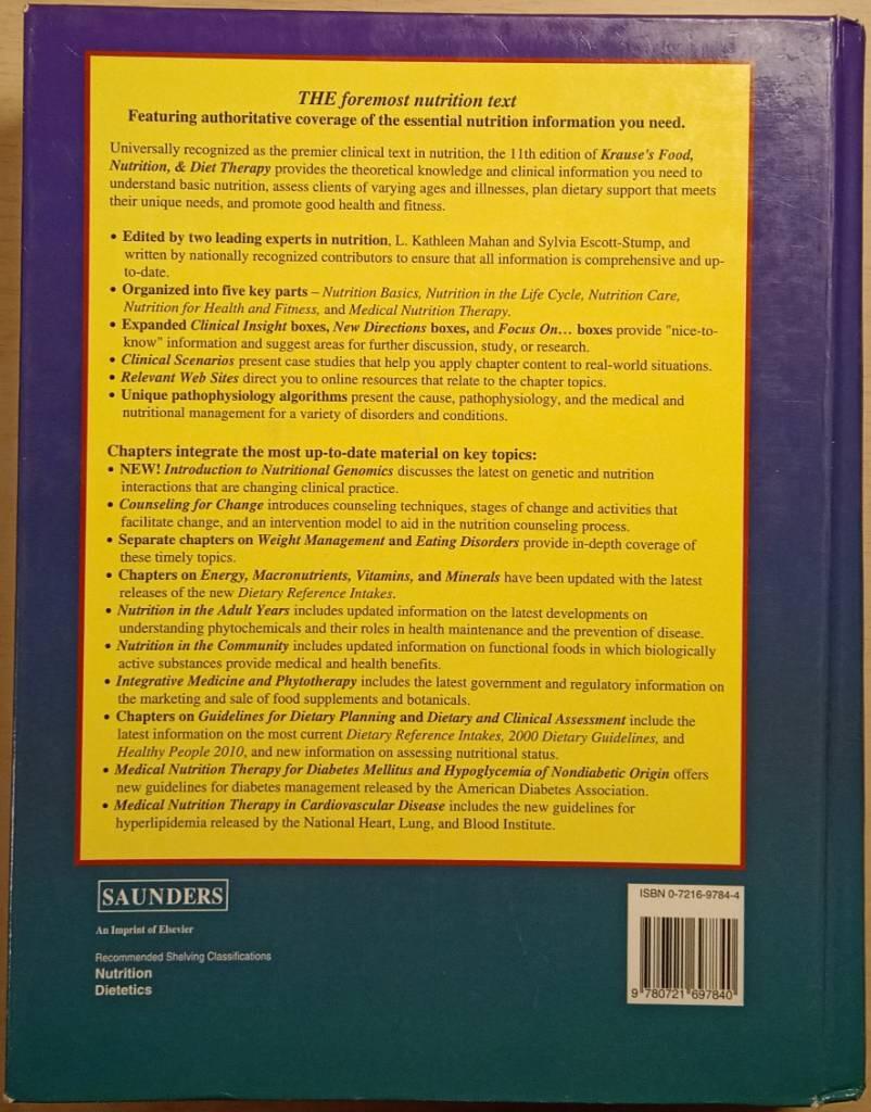 Krause's food, nutrition, & diet therapy