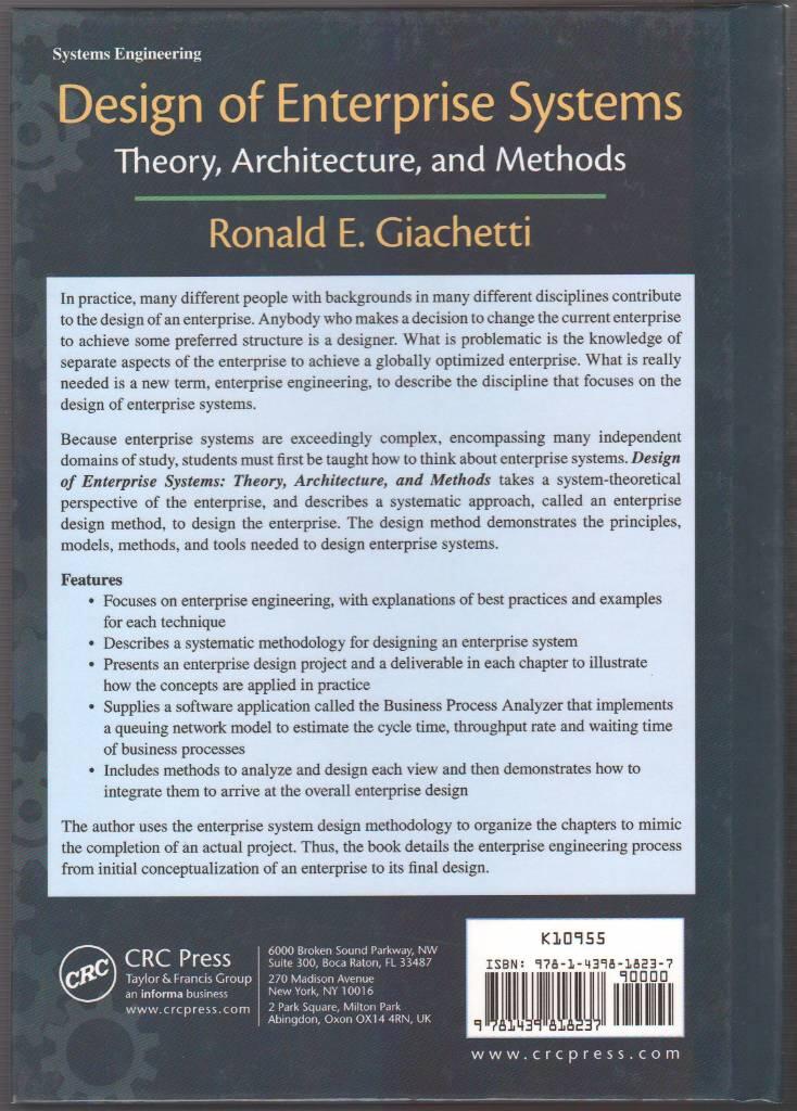 Design of enterprise systems : theory, architecture, and methods