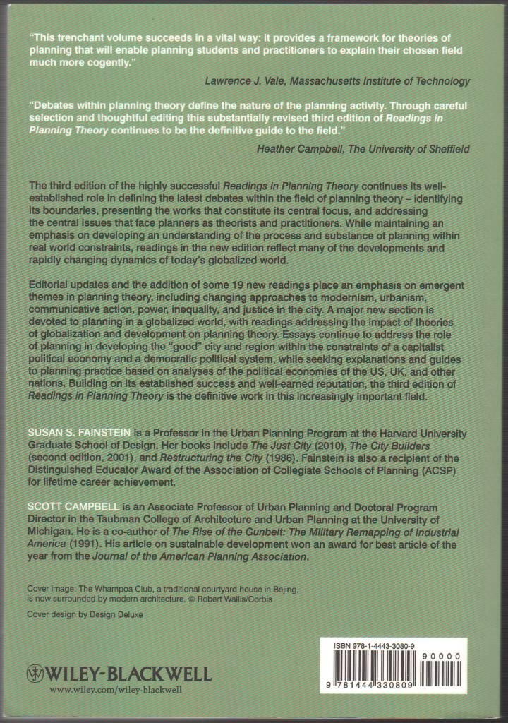 Readings in Planning Theory, 3rd Edition