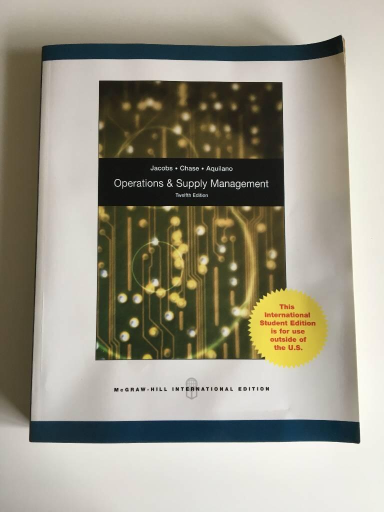 Operations and supply management