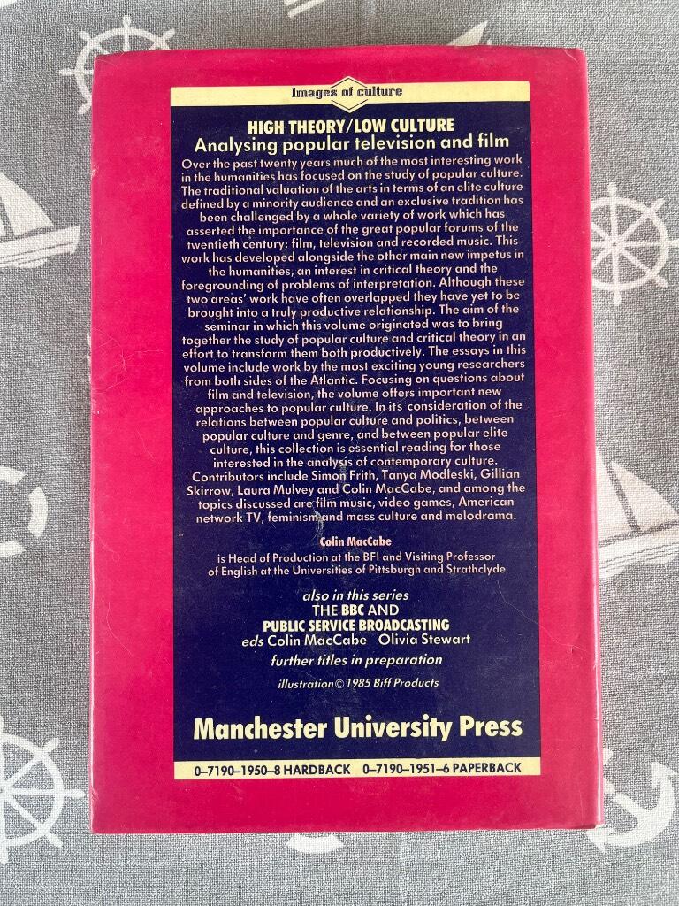 High theory/low culture - analysing popular television and film