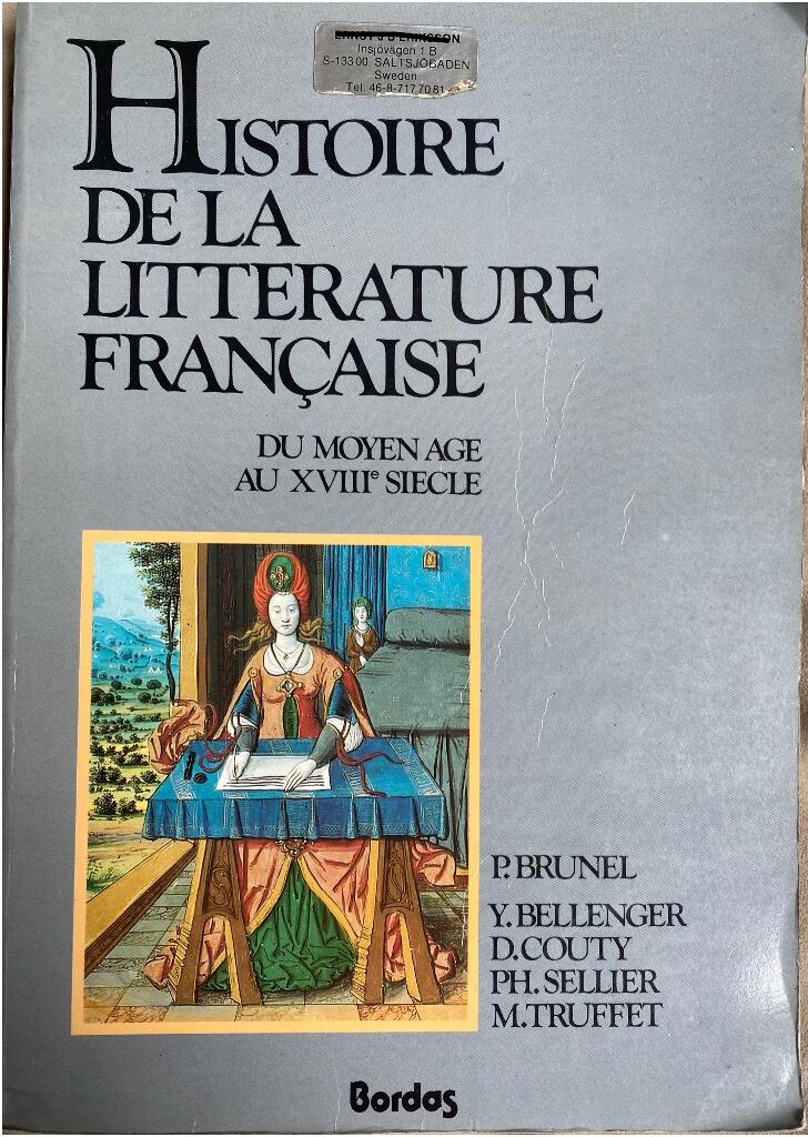 Histoire de la litt&eacute;rature fran&ccedil;aise