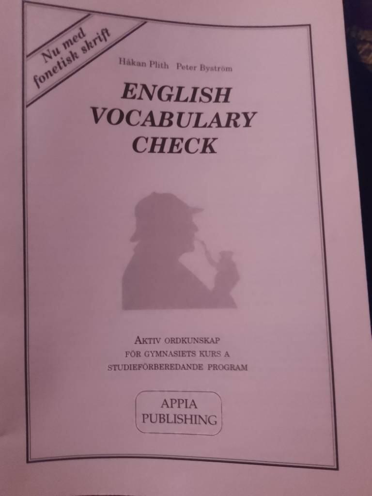 English vocabulary check : aktiv ordkunskap för gymnasiets kurs A studieförberedande program