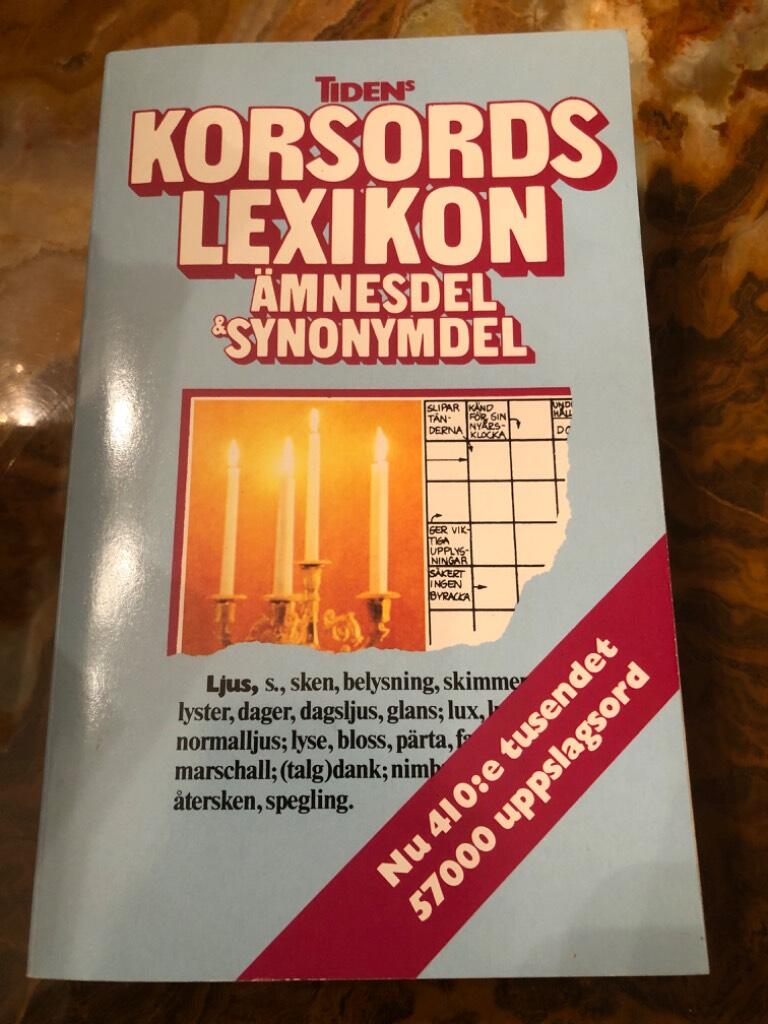Tidens korsordslexikon : &auml;mnesdel/synonymdel