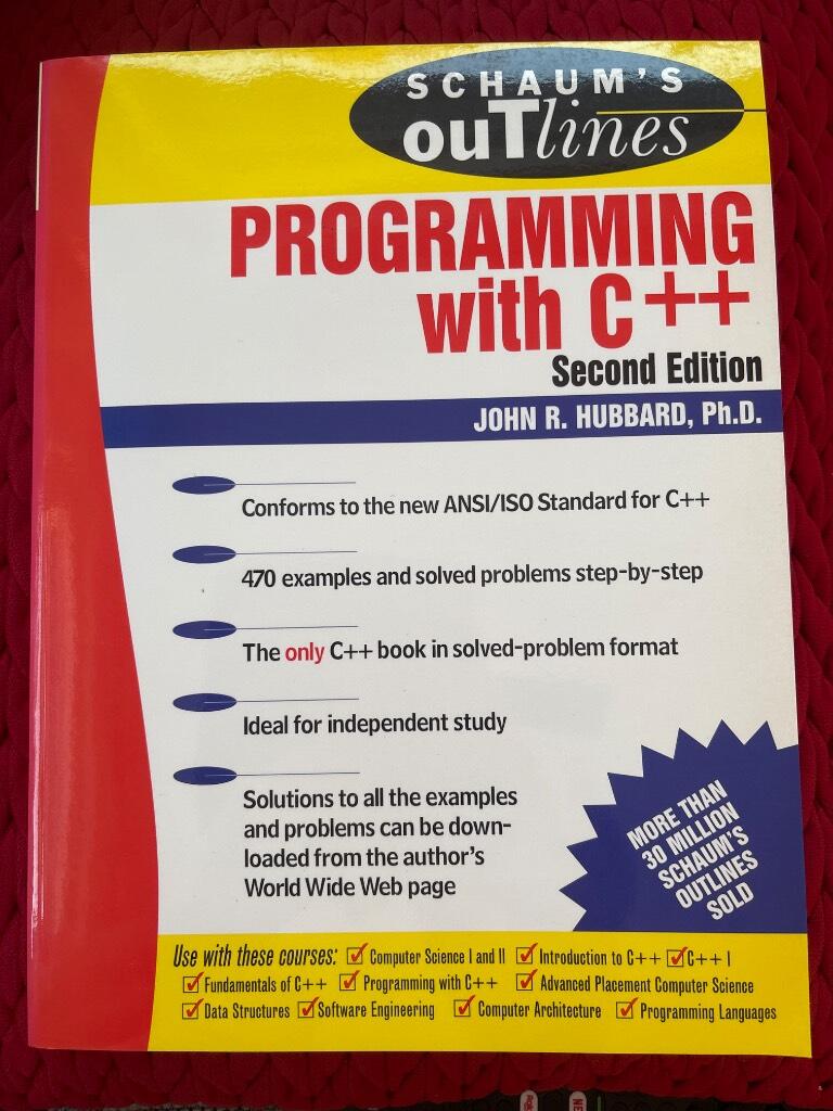 Schaum's outline of theory and problems of programming with C++