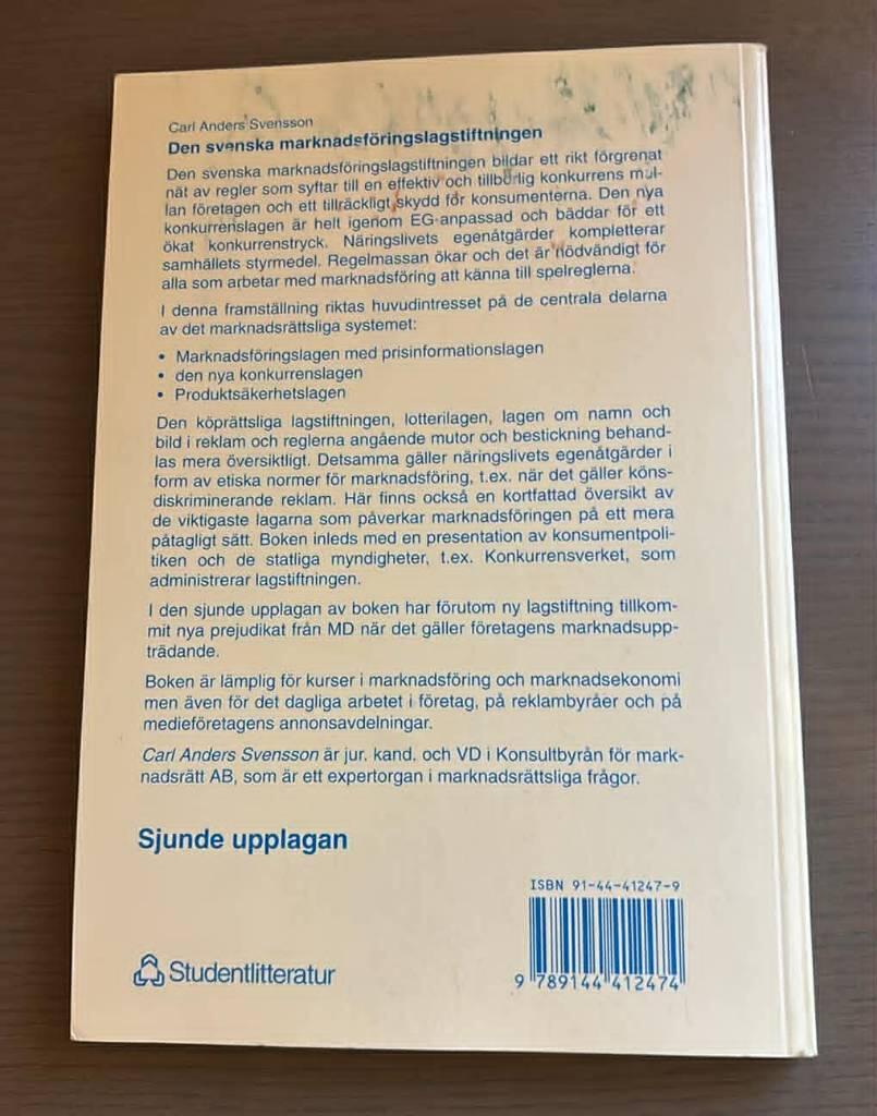 Den svenska marknadsf&ouml;ringslagstiftningen : [med nya konkurrenslagen]