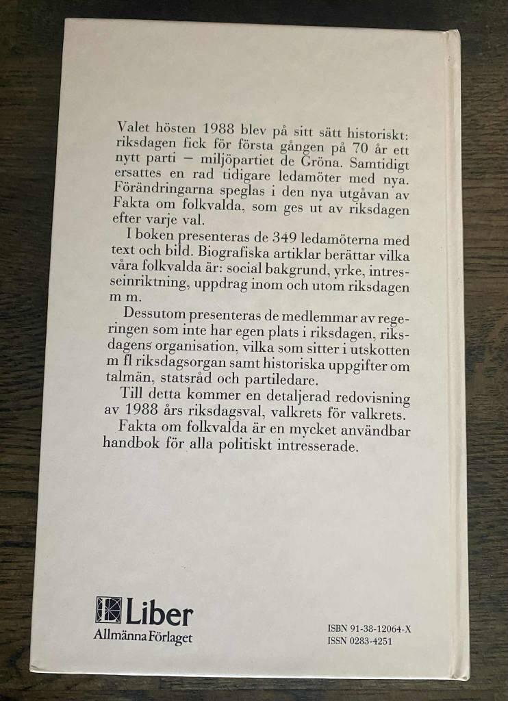 Fakta om folkvalda : riksdagen