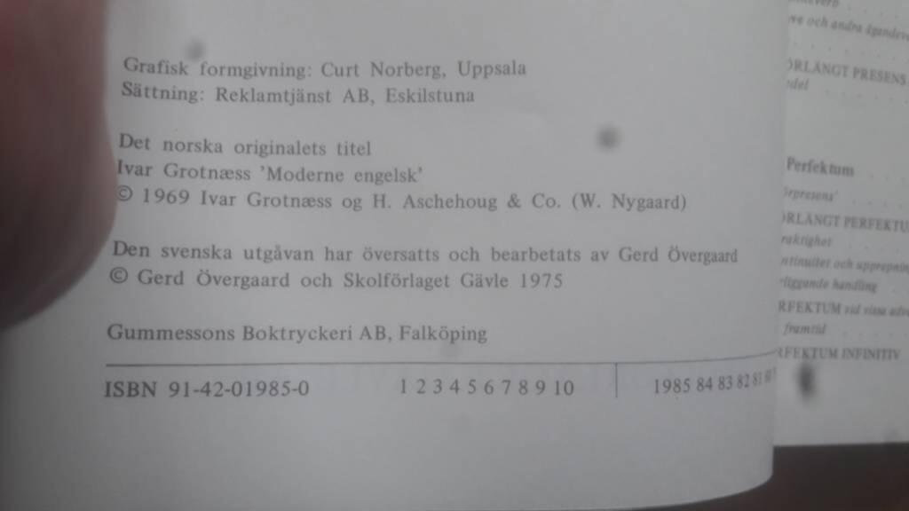 Modern engelska - handbok f&ouml;r h&ouml;gre stadier