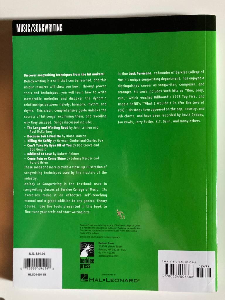 Melody in songwriting - tools and techniques for writing hit songs