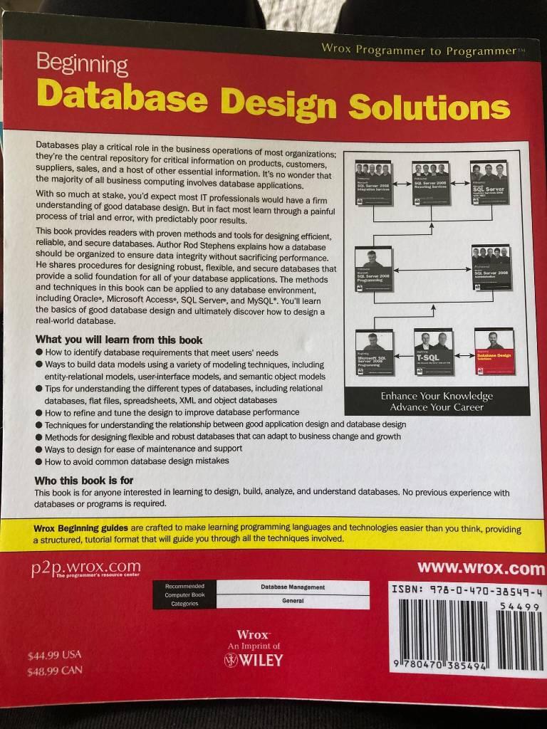 Beginning Database Design Solutions